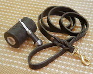 Leather Braided Obedience Lead for ENGLISH BULLDOG walking and t