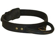 Double Layer Leather Agitation Collar 1 3/4 for English Bulldog