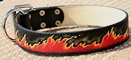 Hand painted by our artists leather dog collar-best dog collar