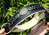 Royal Nappa Padded Hand Made Leather dog collar