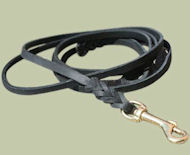 Leather Puppy Leash-3/8 inch leash for English bulldog