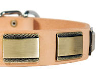 Designer Dog Collar for English Bulldog-Leather Custom Collar