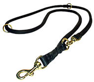 3/8 inch Leather Round Dog Leash - Leash for English Bulldog