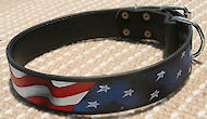 British Bulldog best Collar - American Pride leather dog collar
