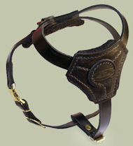 Small Leather Dog Harness for English Bulldog puppy