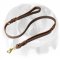 English Bulldog Braided Leather Dog Leash with 2 Handles