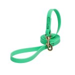 Green Waterproof English Bulldog Leash Made of Biothane