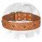'Spring Mood' English Bulldog Stylish Leather Dog Collar