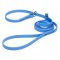 Solid Blue Biothane English Bulldog Leash and Collar Combo