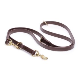 Multipurpose Brown Biothane English Bulldog Leash for over 7 Different Activities