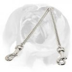 English Bulldog Chrome Plated Dog Coupler for Walking 2 Dogs
