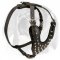 Neatly Designed English Bulldog Leather Dog Harness with Silver-Like Pyramids