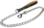 Large Chain Leash with Soft Nappa Padded Handle for English Bulldog