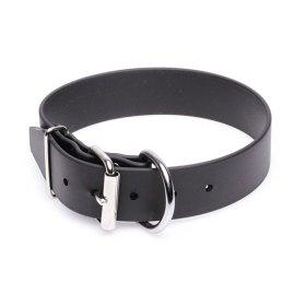 Extra Wide Black Biothane English Bulldog Collar