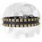 English Bulldog Leather Vintage Style “Caterpillar” Dog Collar