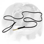 English Bulldog Leather Braided Leash for Dog Shows