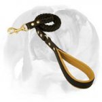 English Bulldog Breed Exclusive Elegant Braided Leather Dog Leash