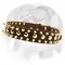 English Bulldog Leather Spiked and Studded Dog Collar for awesome look of your pet