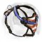 American Flag Leather Dog Harness for English Bulldog
