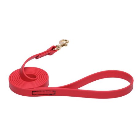 Red Waterproof English Bulldog Leash Made of Biothane