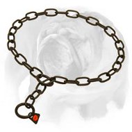 English Bulldog Amazing Black Stainless Steel Dog Chain Collar