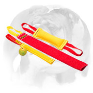 French Linen Set of Bite Tugs for English Bulldog Training