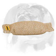 English Bulldog Jute Puppy Bite Tug (Pillow) without Handles