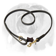 English Bulldog Handcrafted Leather Dog Leash