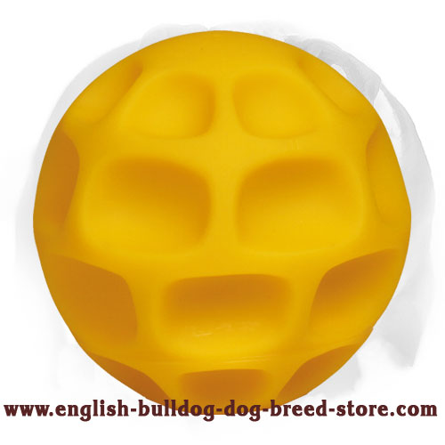 Soft ball for English Bulldog mental and physical stimulation