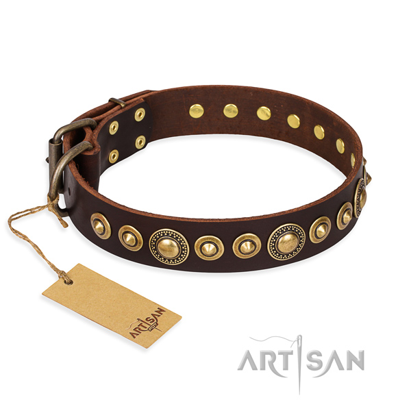 Top notch full grain leather collar created for your dog