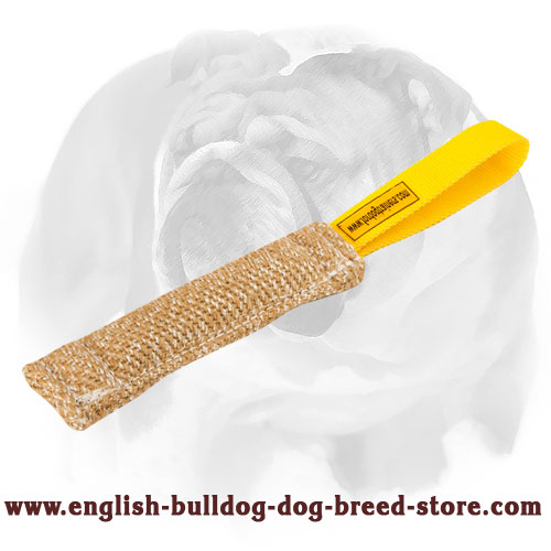 English Bulldog Jute Bite Tug for Training Bite Skills