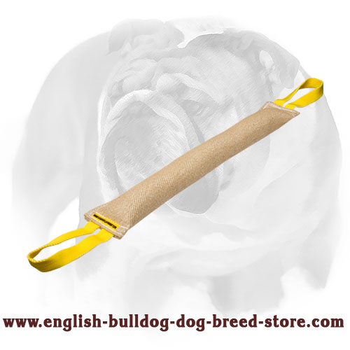 English Bulldog Jute Bite Tug for Training Bite Skills
