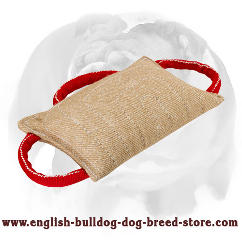English Bulldog Bite Pad Made of Jute for Training