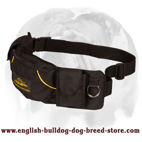 'Swift Reward' English Bulldog Training Pouch for Toys and Treats