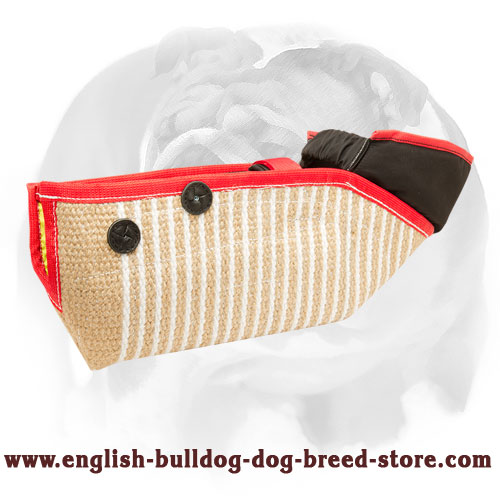 English Bulldog Jute Short Bite Protection Sleeve for Training
