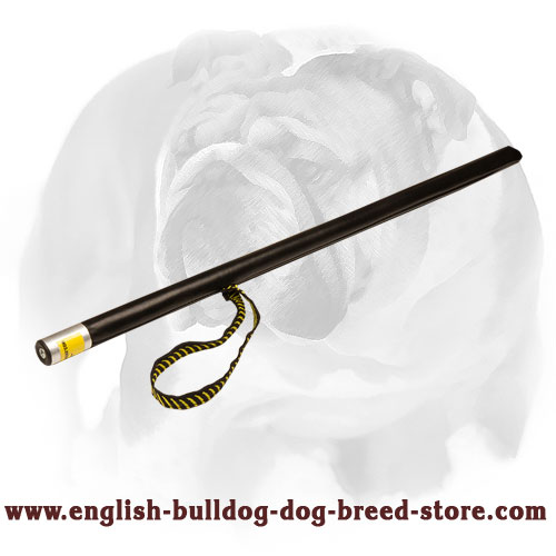 English Bulldog Agitation Stick Covered with Leather for Training