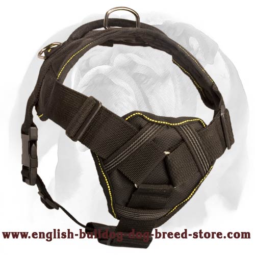 Leading-edge Design of Pulling and Tracking Nylon Dog Harness for English Bulldog Breed