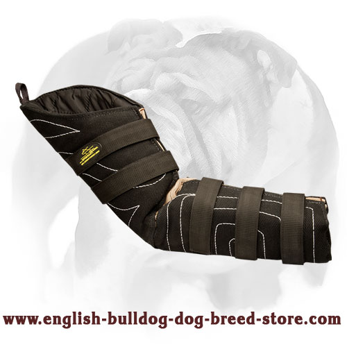English Bulldog French Linen Hidden Protection Bite Sleeve