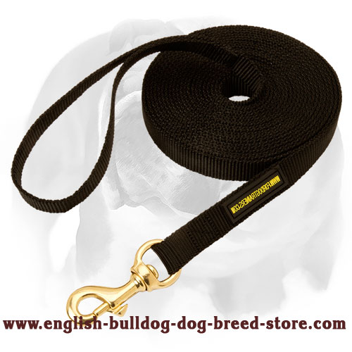 English Bulldog Nylon Dog Leash for Tracking and Training