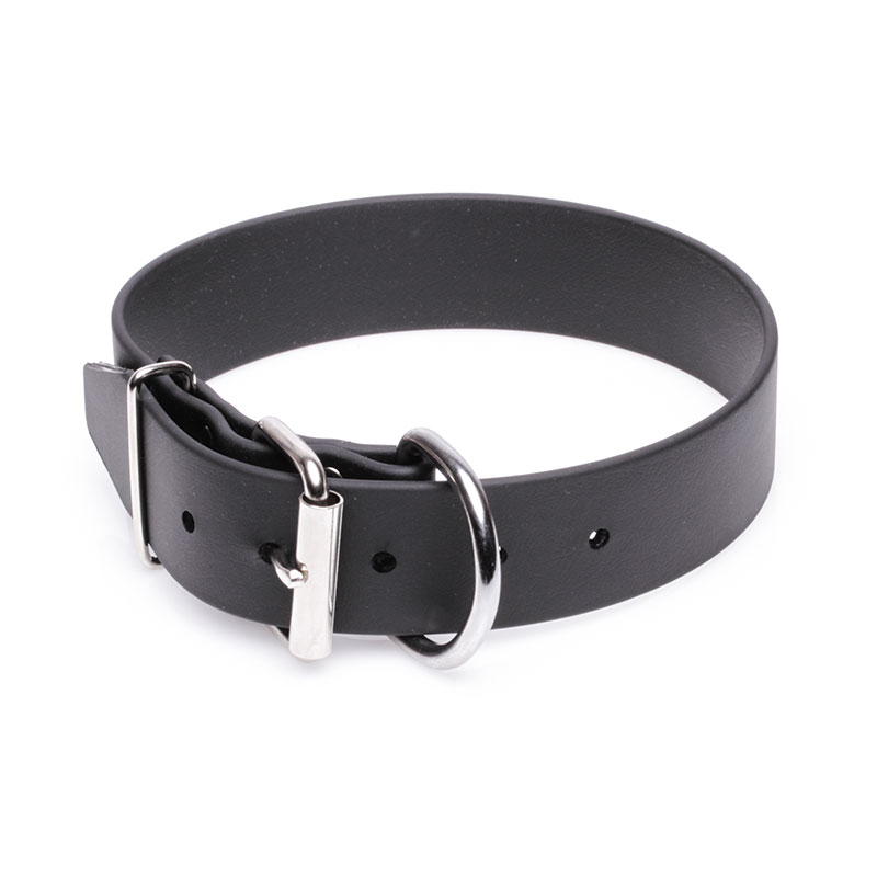 Extra Wide Black Biothane English Bulldog Collar