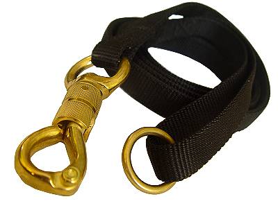 Police tracking dog leash&massive solid brass snap&smart lock for English bulldog