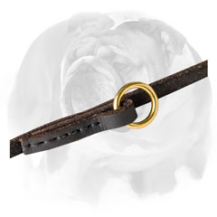 Genuine leather lead for English Bulldog